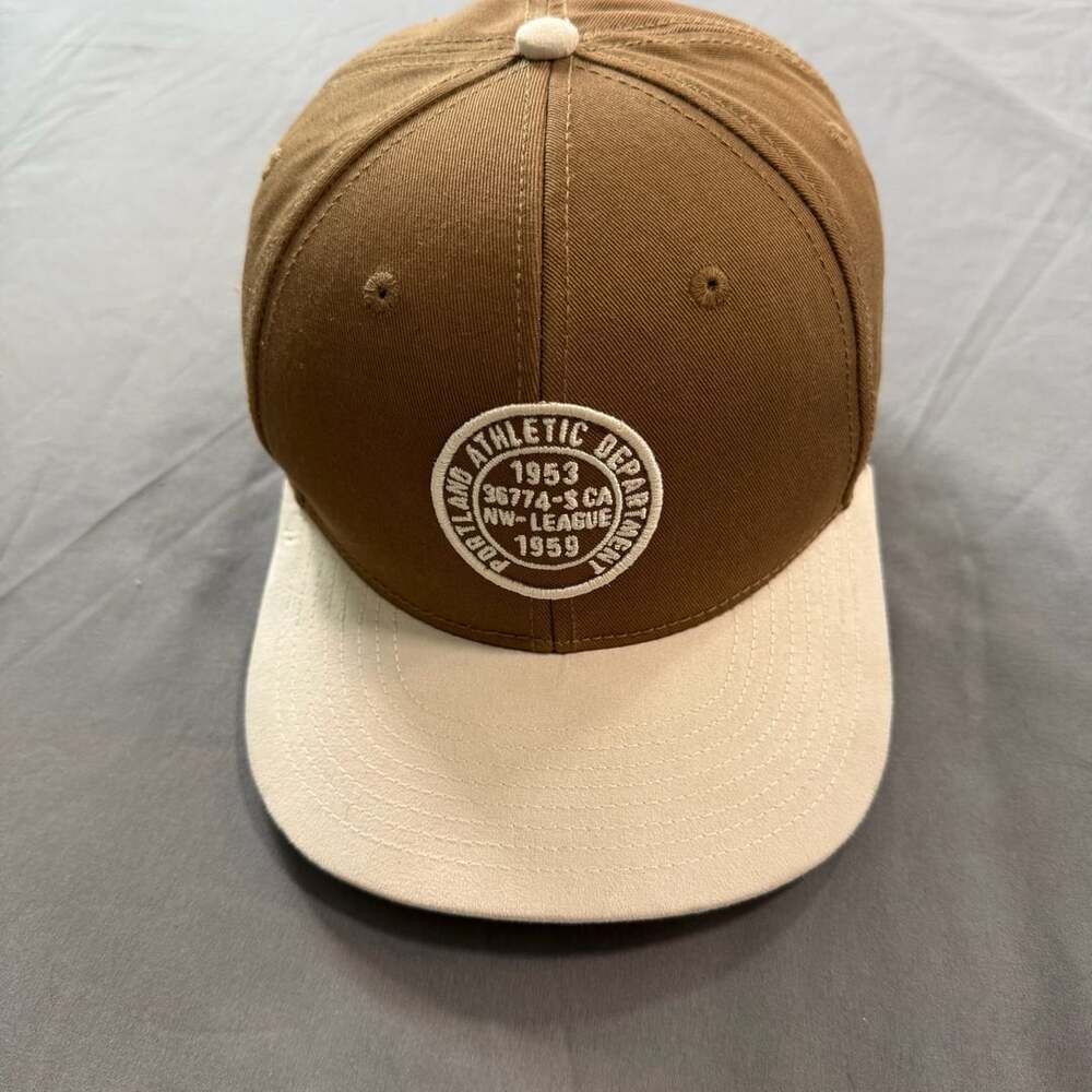 H&M Portland Athletic Department Snapback Hat Adult Brown Tan One Size